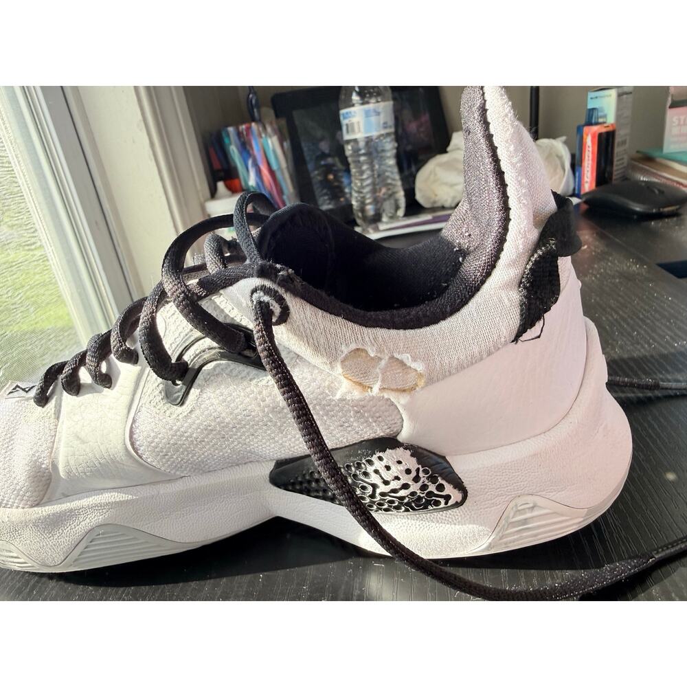 Nike PG 5 TB White Black Basketball Shoes Youth Size 6 / Women’s 7.5 Paul George - Picture 8 of 8